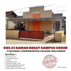 Dijual kos 23 kamar dekat kampus ukrim kalasan sleman