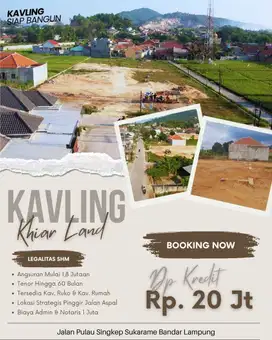 Tanah kavling Sertifikat di Sukarame Bandar Lampung