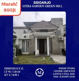 MURAH POL Rumah Citra Garden Greenhill Sidoarjo Tengah Kota Dekat Tol