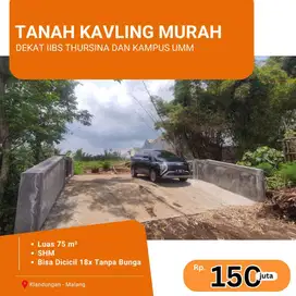 Tanah Kavling Murah 6 Menit Ke UMM Klandungan Dau Malang