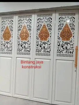 Pintu garasi laser cutting mewah