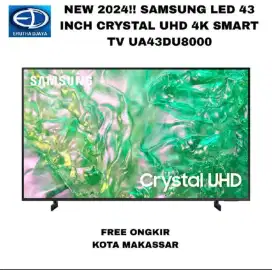 NEW 2024!! SAMSUNG LED 43 INCH CRYSTAL UHD 4K SMART TV UA43DU8000