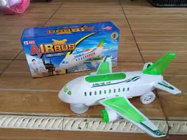mainan anak pesawat airbus baterai