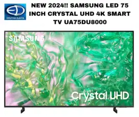 NEW 2024!! SAMSUNG LED 75 INCH CRYSTAL UHD 4K SMART TV UA75DU8000