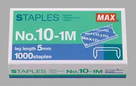 Isi STAPLES max no 10-1M harga tertera 1 pak isi 20 kotak kecil