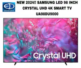 NEW 2024!! SAMSUNG LED 98 INCH CRYSTAL UHD 4K SMART TV UA98DU9000