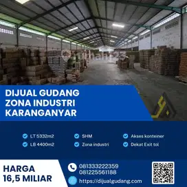 Investasi cerdas Gudang strategis 5332m lokasi Karanganyar