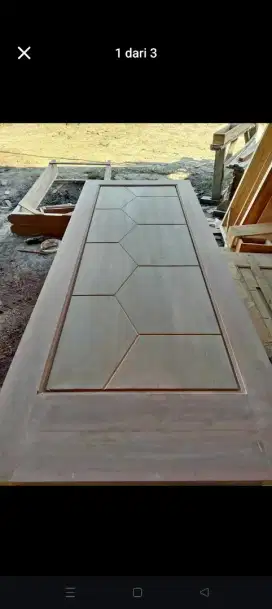 Jual kusen pintu satu dan pintu Dua dari bahan aluminium dan kayu