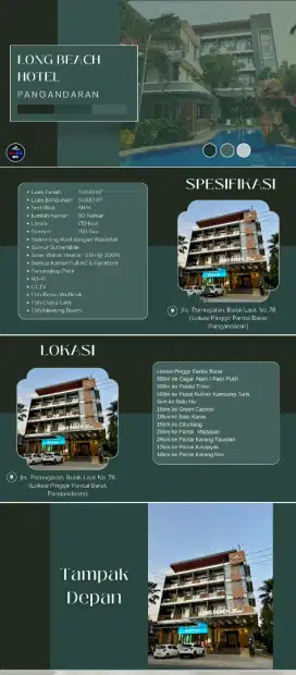 Dijual Hotel Long Beach Pangandaran