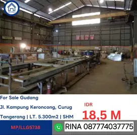 Dijual Gudang kampung koroncong Curug