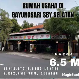 Rumah Usaha di Gayungsari STRATEGIS, ROW 4 MOBIL