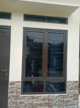 Kusen Aluminium pintu jendela kaca