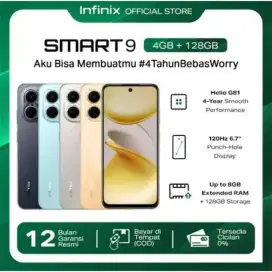 Kredit Infinix Smart 9 128Gb Gratis 1x cicilan Tenor 9&12 Bln