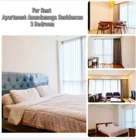 Ready unit Sewa Apartemen Anandamaya 3BR Furnish