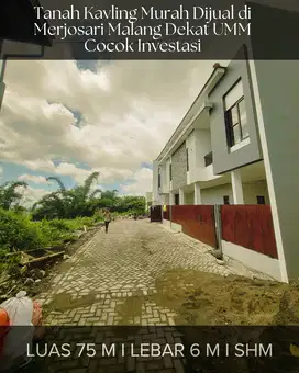 Tanah Kavling Murah di Dekat UMM Merjosari Malang