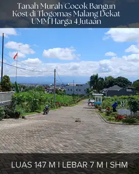 Tanah View Kota Malang di Tlogomas Dekat UMM