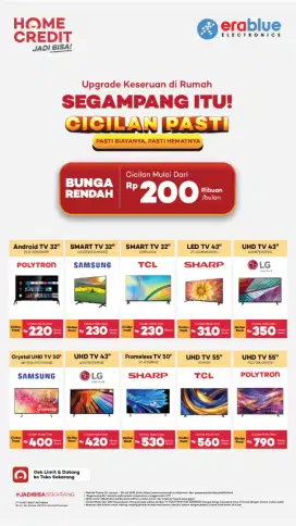 CICILAN TV DP DAN BUNGA 0%