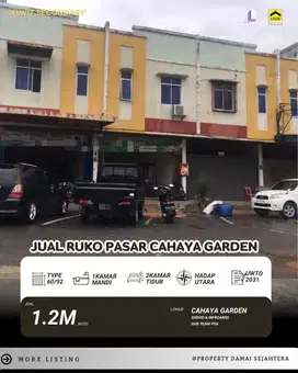 Dijual Ruko Pasar Cahaya Garden Batam