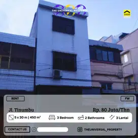 Disewakan Ruko 3LT Poros Jalan Tinumbu Dalam Kota Strategis FW