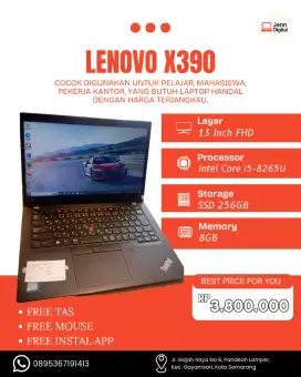 LENOVO THINKPAD X390 | LAPTOP BEKAS i5 GEN 8 | RINGAN & TANGGUH