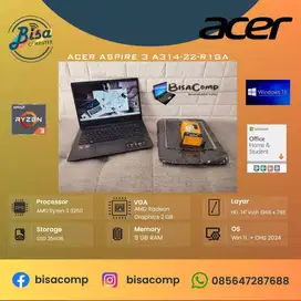 Acer Aspire 3 A314-22 AMD Ryzen 3-3250u ssd 256gb ram 8gb vga 2gb