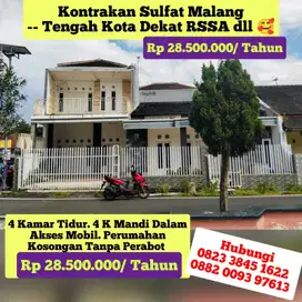 KONTRAKAN RUMAH SULFAT TENGAH KOTA MALANG