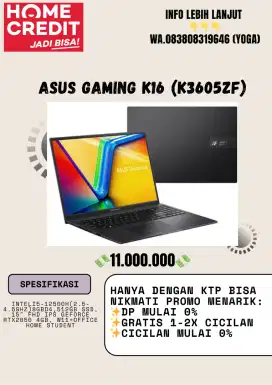 Cicilan laptop asus gaming k16 K3605ZF