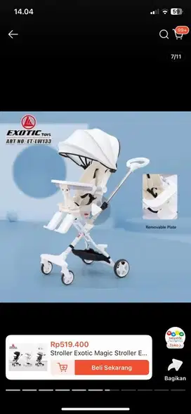 Stroller exotic putih