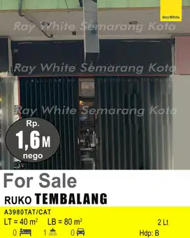 DIJUAL RUKO DI TEMBALANG A3980