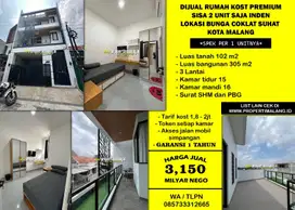 Rumah kost bangunan baru lokasi sukarno hatta kota malang