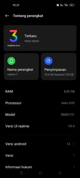 Realme 7 bekas normal