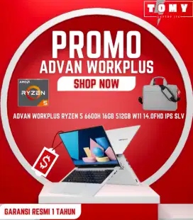 ADVAN WORKPLUS RYZEN 5 6600H 16GB 512GB W11 14.0FHD IPS SLV