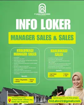 Lowongan Kerja Manager Sales & Sales Property