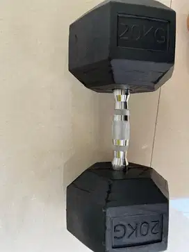 Dumbel 20 kg hexagonal like new