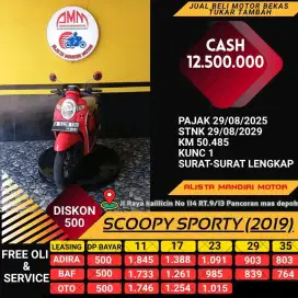 SCOOPY SPORTY TH 2019 PAJAK ON KREDIT DP 500 AN