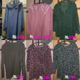 Sale preloved pribadi baju dan celana muat ld 115-120, buat bb 70-80