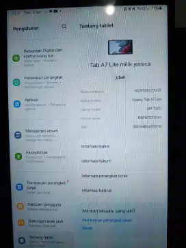 Jual Samsung  Tab Galaxy A7Lite