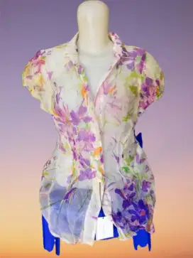 Kemeja Sifon Zara Woman Baru big Size