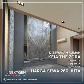Disewakan Rumah Keia The Zora BSD City Tipe 9x17 3 Lantai