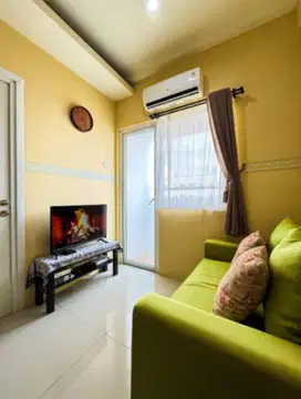 Apartment 2 BR Fully Furnished View Pool Green Pramuka Cempaka Putih