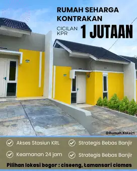 Siap huni 1 jutaan flat sampai lunas di cibogo ciseeng rumah subsidi