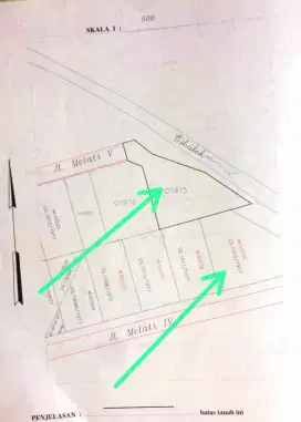 DIJUAL KAVLING LUAS 485 M2 & 522 M2 MURAH DI KOMPLEK PAKUAN 1 TAJUR