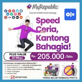 Pasang Wifi murah MyRepublic instalasi dulu baru bayar