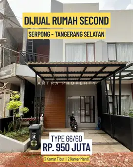 DIJUAL RUMAH SECOND SEMI FURNISHED DI BUARAN SERPONG