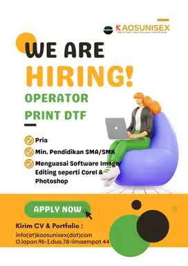LOKER OPERATOR PRINT DTF / EDITOR