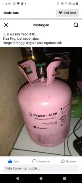 Freon Ac 410 sisa 8kg