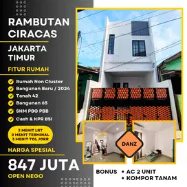 Dijual Rumah 2 Lantai Dekat Tol Rambutan Jakarta Timur