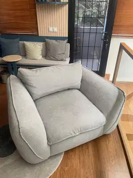 JUAL SOFA PREMIUM BULU ANGSA 1 SEATER - TENZO AUSTIN