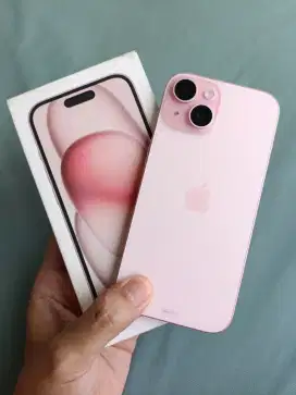 Iphone 15 128 Gb ibox pink like new garansi panjang