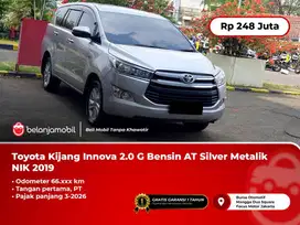 [PAJAK PANJANG ] Toyota Kijang Innova 2.0 G Bensin AT Silver 2019 2020